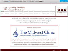 Tablet Screenshot of cyfairband.org